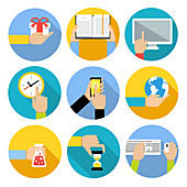 Activities icons, illustration
