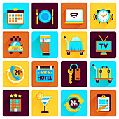 Hotel icons, illustration