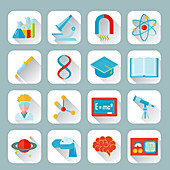 Science icons, illustration