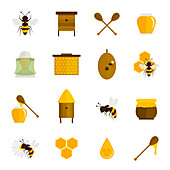 Honey icons, illustration