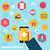 Digital healthcare, illustration