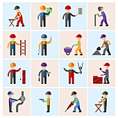 Construction icons, illustration