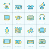 Retro gadgets, illustration