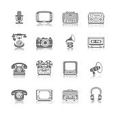 Retro gadgets, illustration