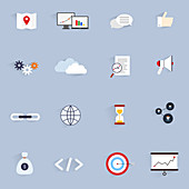 Website icons, illustration