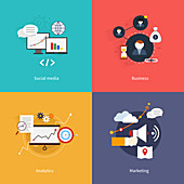 Digital marketing, illustration