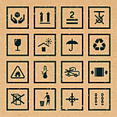 Packaging icons, illustration