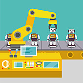 Industrial robots, illustration