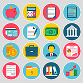 Accountancy icons, illustration
