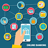 Online banking, illustration