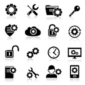 Website icons, illustration