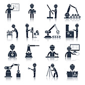 Engineering icons, illustration
