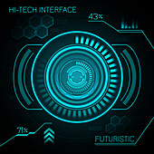 Futuristic dashboard, illustration