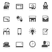 Freelancer icons, illustration