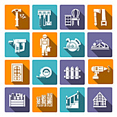 Carpentry icons, illustration