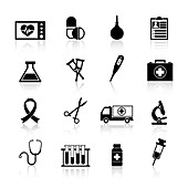 Healthcare icons, illustration