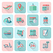 Logistics icons, illustration