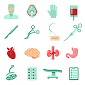 Surgery icons, illustration