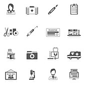 Healthcare icons, illustration