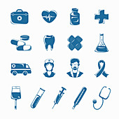 Healthcare icons, illustration