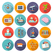 Science icons, illustration