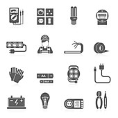 Electricity icons, illustration