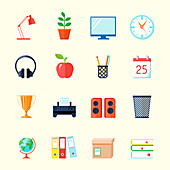 Office icons, illustration
