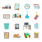 Office icons, illustration