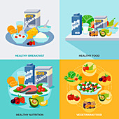 Healthy diet, illustration