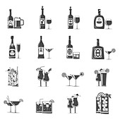Alcoholic drinks, illustration