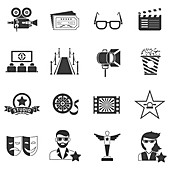 Movie icons, illustration