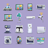 Internet of things icons, illustration