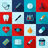 Healthcare icons, illustration