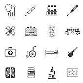 Healthcare icons, illustration