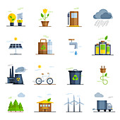 Environmental icons, illustration