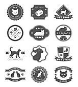 Pet cat icons, illustration