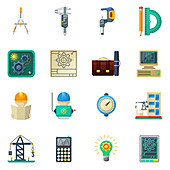 Civil engineering icons, illustration