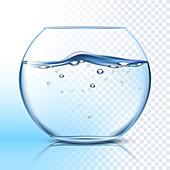 Empty fish bowl, illustration
