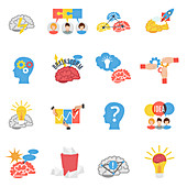 Brainstorm icons, illustration