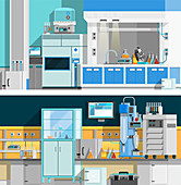 Laboratories, illustration