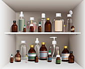 Medicine cabinet, illustration