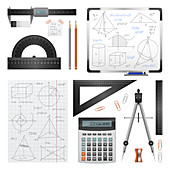 Mathematical equipment, illustration