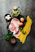 Ingredients for Pasta Carbonara