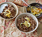 Mujaddara – Persian rice with lentils