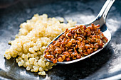 Two different types of cooked quinoa