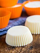 Homemade soap bars shaped like muffins