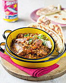 Sardine curry with lentils