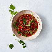 Chilli sauce with coriander