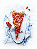 A slice of redcurrant flan
