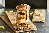 Caramel brownie trifle with Rolos